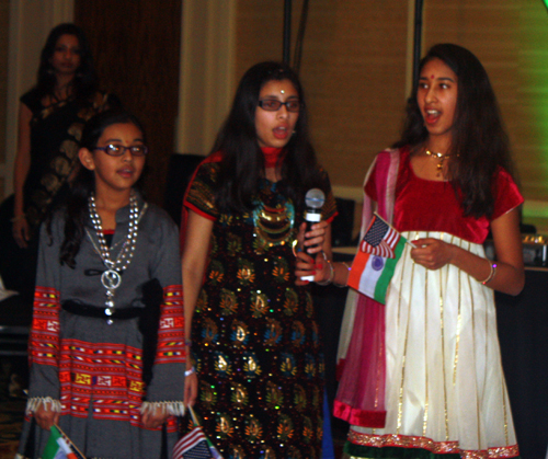 Indian children singing anthems